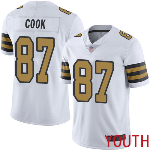 New Orleans Saints Limited White Youth Jared Cook Jersey NFL Football 87 Rush Vapor Untouchable Jersey